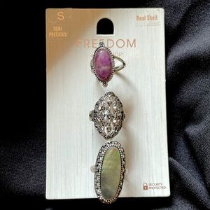 Topshop FREEDOM Ring Trio